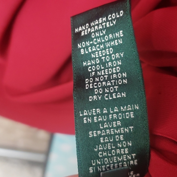 Lauren Ralph Lauren red dress ladies size 12 NWT - Picture 7 of 7
